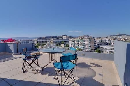 Studio With Private Terrace And View Of Acropolis! Aten Exteriör bild